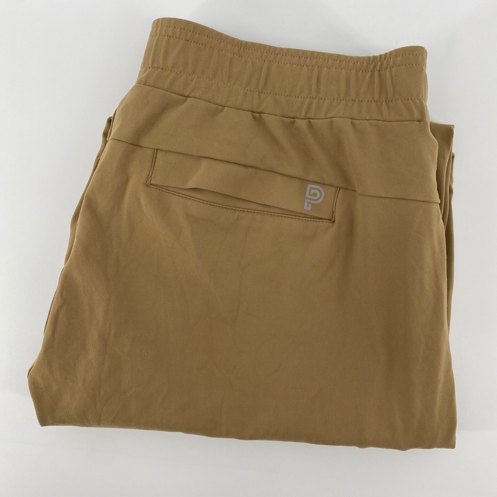 Primo Golf Jogger Pants Men 34/30 Tan Khaki Stretch Performance Tapered Leg